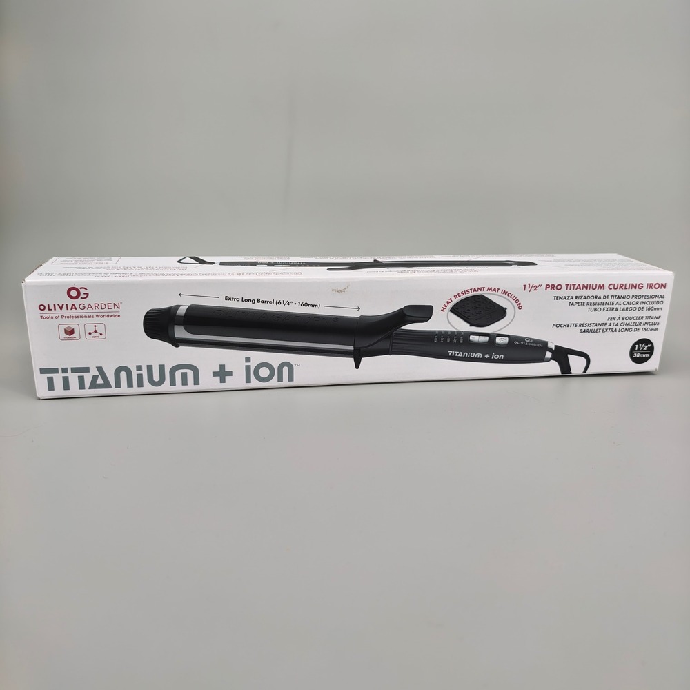 Olivia Garden Titanium + Ion 1.5in Pro Titanium Curling Iron 210-TACU150 Black